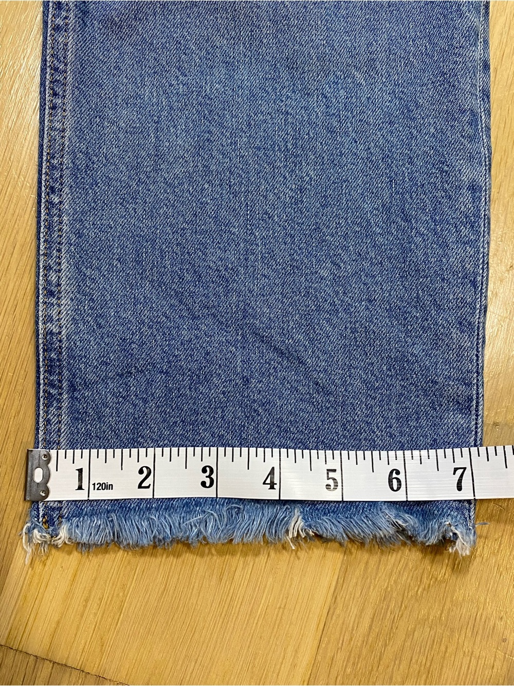 J. Crew High Rise Straight Leg Raw Hem Denim Blue Medium Wash Size 29 - Picture 4 of 12